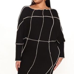 Fashion Nova Black Take Care Of Yourself Sweater Dress - 3X **3 FOR 30 **